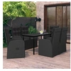 Image de Ensemble de Salle à Manger de Jardin avec Coussins 7 pcs Mobilier à Dîner Table et Chaises de Repas Meubles 3099499