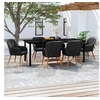 Image de Ensemble de Salle à Manger de Jardin avec Coussins 7 pcs Mobilier à Dîner Table et Chaises de Repas 3099509