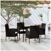Image de Ensemble de Salle à Manger de Jardin 5 pcs Mobilier à Dîner Table et Chaises de Repas Meubles de Terrasse Patio 3099620