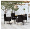 Image de Ensemble de Salle à Manger de Jardin 5 pcs Mobilier à Dîner Table et Chaises de Repas Meubles de Terrasse Patio 3099632