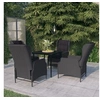 Image de Ensemble de Salle à Manger de Jardin 5 pcs Mobilier à Dîner Table et Chaises de Repas Meubles de Terrasse Patio 3099656
