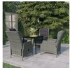 Image de Ensemble de salle à manger de jardin 5 pcs Gris clair