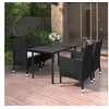 Image de Mobilier à dîner de jardin coussins 5 pcs Résine tressée Verre, 48.6 kg