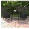 Image de Mobilier à Dîner de Jardin Coussins 3 pcs Ensemble de Salle à Manger de Patio Table et Chaises de Repas Extérieur 3099733