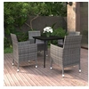 Image de 5-delige Tuinset met kussens poly rattan en glas3099740