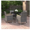 Image de 5-delige Tuinset met kussens poly rattan en glas3099788