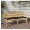 Image de Banc Batavia avec coussin anthracite 150 cm Bois de teck massif 3100826