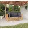 Image de Canapés d'Angle de Jardin avec Coussins 2 pcs, Sièges avec Dossier, Meubles de Terrasse Patio Extérieur, Moderne, 3100864