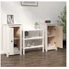 Image de Buffets 2 pcs blanc 39x35x80 cm bois massif de pin813727