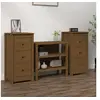 Image de Buffets 2 pcs marron miel 40x35x80 cm bois massif de pin