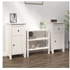 Image de Buffets 2 pcs blanc 40x35x80 cm bois massif de pin813757