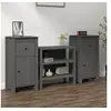 Image de Buffets 2 pcs gris 40x35x80 cm bois massif de pin813759
