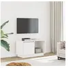 Image de Meuble TV Blanc 74x35x44 cm Bois de pin massif814335