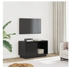 Image de Meuble TV Noir 74x35x44 cm Bois de pin massif