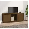 Image de Meuble TV Marron miel 110,5x35x44 cm Bois de pin massif814342