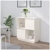 Image de Buffet blanc 74x35x80 cm bois massif de pin