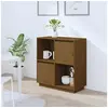 Image de Buffet marron miel 74x35x80 cm bois massif de pin814352