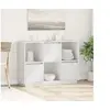 Image de Buffet Blanc 110,5x35x80 cm Bois massif de pin814355