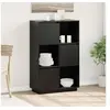 Image de Buffet Noir 74x35x117 cm Bois massif de pin