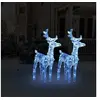 Image de 2x Rennes de Noël 80 LED Rennes Eclairés Décoration de Vacances Ornement de Noël Décoration de Fête Maison Intérieur 342680