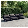 Image de 4-delige Loungeset met kussens poly rattan donkergrijs3099814