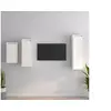 Image de Meubles TV 3 pcs Blanc Bois massif de pin3100160