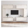 Image de Meubles TV 6 pcs Blanc Bois massif de pin3100200