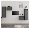 Image de Meubles TV 4 pcs Gris Bois massif de pin3100251