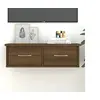 Image de Wandkast 60x26x18,5 cm bewerkt hout bruin eikenkleur815080