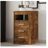 Image de Armoire à tiroirs Chêne fumé 40x50x76 cm Bois d ingénierie