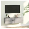 Image de Armoire murale TV Sonoma gris 100x30x30 cm Bois d ingénierie