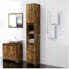 Image de Armoire de bain Chêne fumé 30x30x183,5 cm Bois d ingénierie