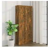 Image de Armoire à livres Chêne fumé 82,5x30,5x185,5cm Bois d ingénierie