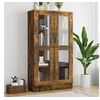 Image de Armoire à vitrine Chêne fumé 82,5x30,5x150 cm Bois d ingénierie