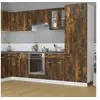 Image de Wandkast hangend 60x31x60 cm glas en bewerkt hout gerookt eiken815120