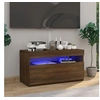 Image de Meuble TV avec lumières LED Chêne marron 75x35x40 cm