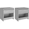 Image de Nachtkastjes 2 st 40x30x39 cm bewerkt hout grijs sonoma eiken815132