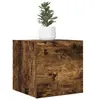 Image de Meuble TV mural Chêne fumé 30,5x30x30 cm