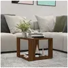 Image de Table basse Chêne marron 40x40x30 cm Bois d ingénierie