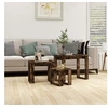 Image de 3-delige Tafeltjesset bewerkt hout gerookt eikenkleurig815222