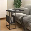 Image de Table d appoint Noir 55x36x59,5 cm Bois d ingénierie