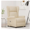 Image de Fauteuil Inclinable Electrique à Oreilles, Fauteuil de Relaxation avec Dossier et Repose-pied, Meuble de Salon Salle de Séjour Intérieur, Crème Tissu