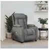 Image de Fauteuil Electrique de Massage, Siège Inclinable avec Dossier et Repose-Pied, Fauteuil Releveur, Chaise de Relaxation Salon Maison Intérieur, Gris