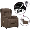 Image de Fauteuil électrique de massage Taupe Tissu
