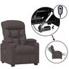 Image de Fauteuil inclinable électrique Marron foncé Tissu