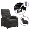 Image de Fauteuil Inclinable Electrique Siège Inclinable Meuble de Salle de Séjour Dossier et Repose-pied Réglables Intérieur Tissu Gris Foncé 3098840