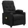 Image de Fauteuil électrique de massage Noir Tissu