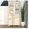 Image de Buffet Armoire Latérale Meuble de Rangement Armoire de Rangement Armoire d'Appoint Salon Salle de Séjour Bois Massif de Pin Marron Miel