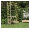 Image de 341742 Banc de jardin avec pergola 116 cm Bambou