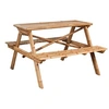 Image de Table de pique nique 115x115x81 cm Bambou